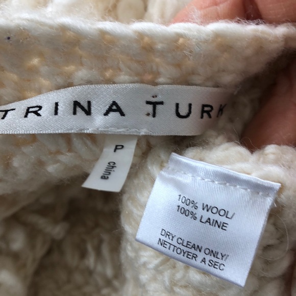 Trina Turk bulky wool cardigan sweater coat - Picture 7 of 10